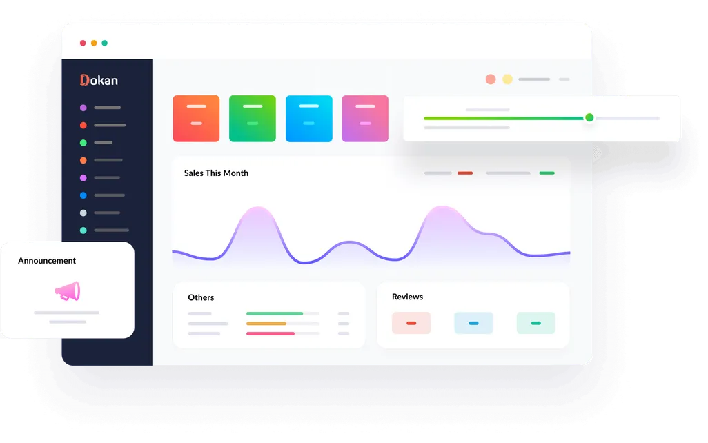 The Dokan vendor dashboard