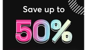 up to fifty percent off