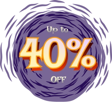 up to 40 percent off