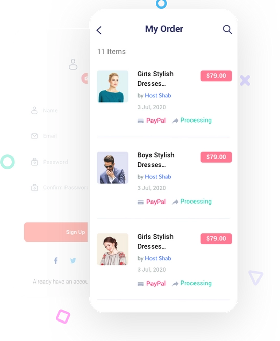Dokan Multivendor mobile app order status