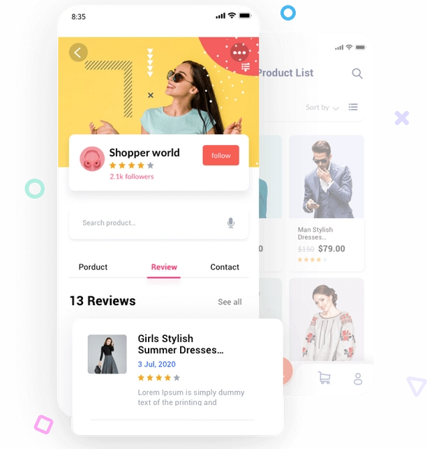 Dokan Multivendor mobile app product & vendor rating
