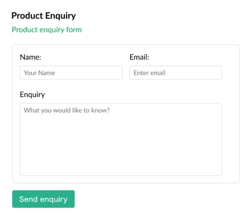 Product Enquiry