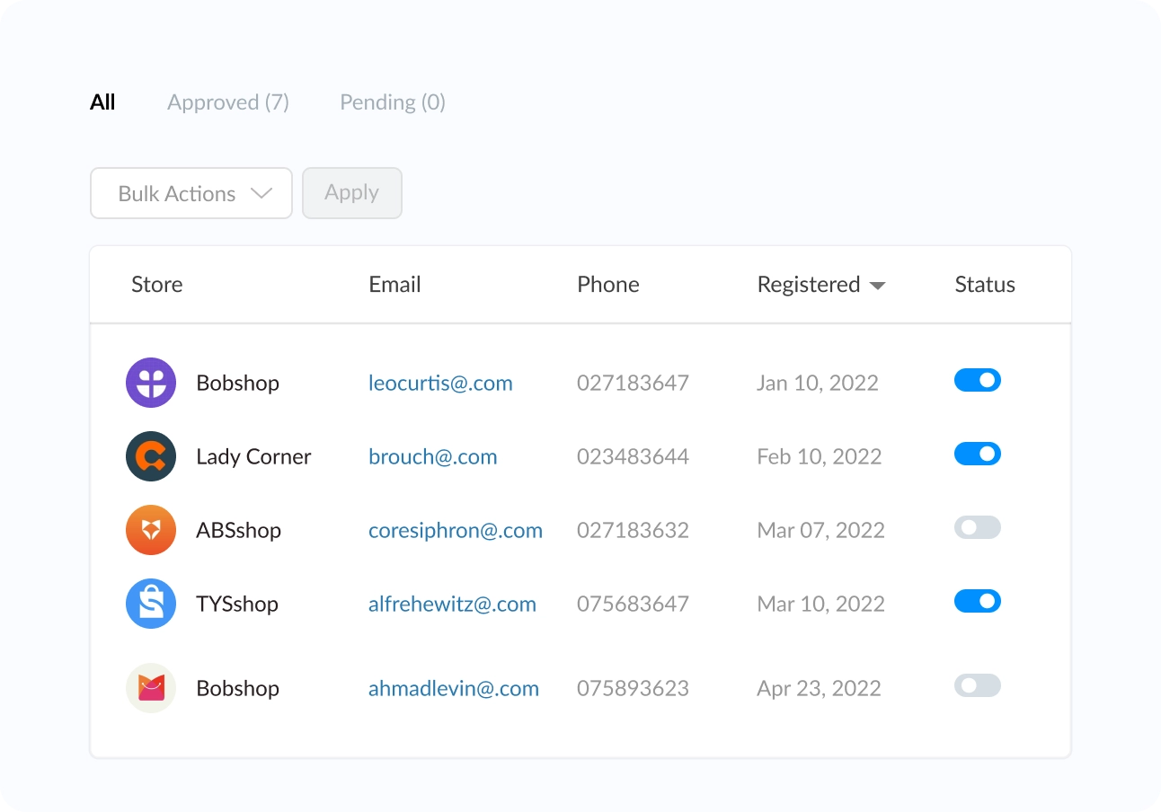 Vendor Management UI