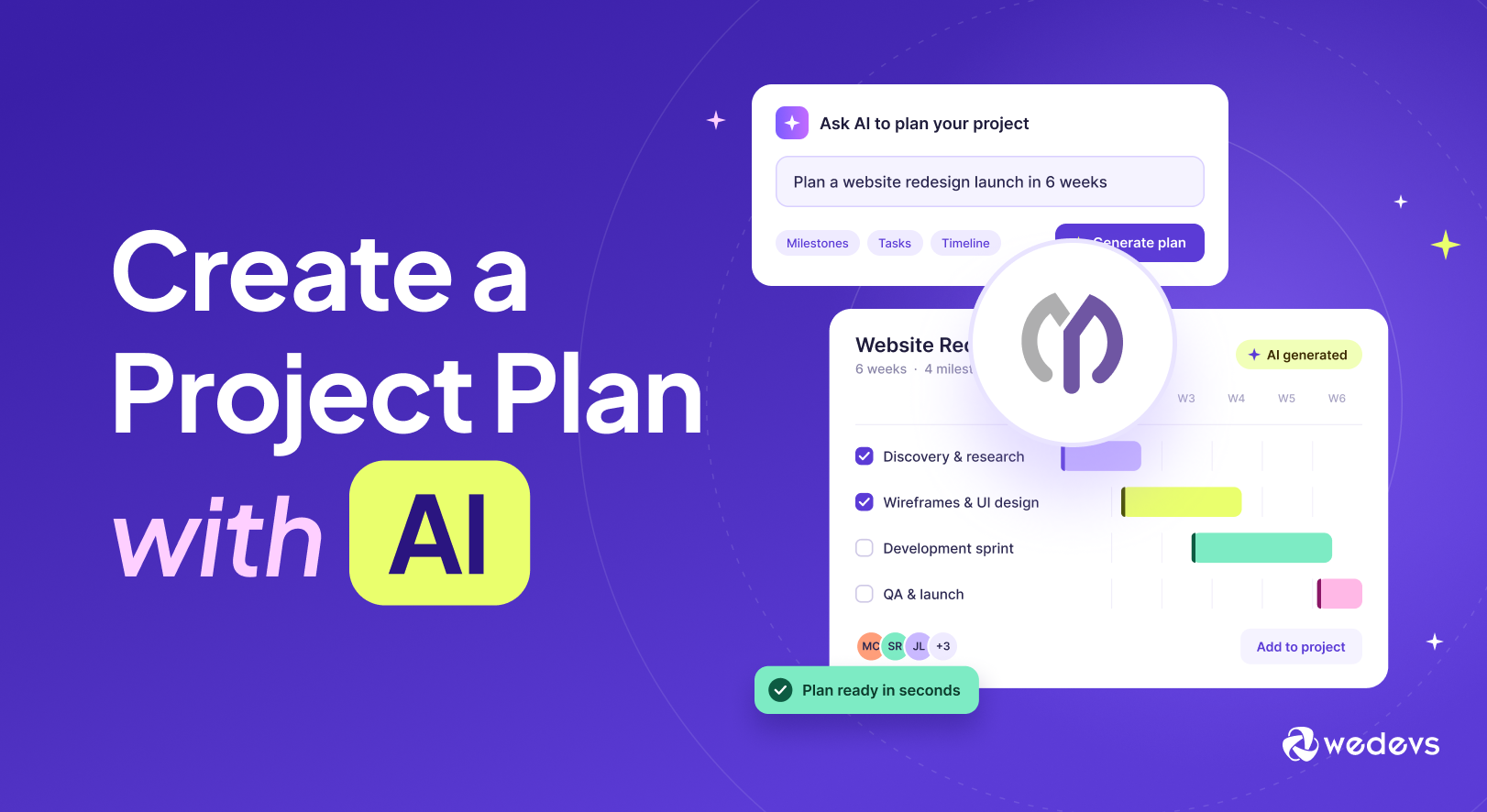 Create a project plan with AI in WordPress using WP Project Manager