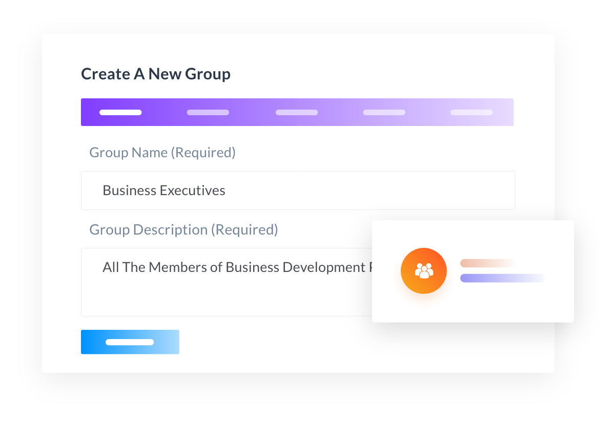 Create projects for group/department members