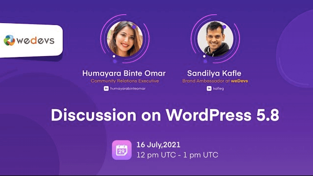 Discussion on WordPress 5.8