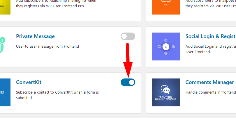 wpuf convertkit