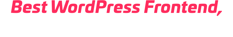 Best WordPress Frontend, Subscription & Form Solution